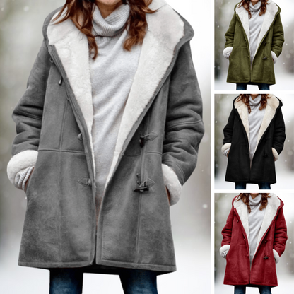 ELVARA | Women’s Suede Hooded Jacket
