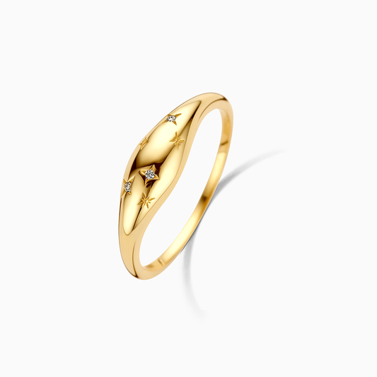 Diamond Stars Ring | 18k Gold