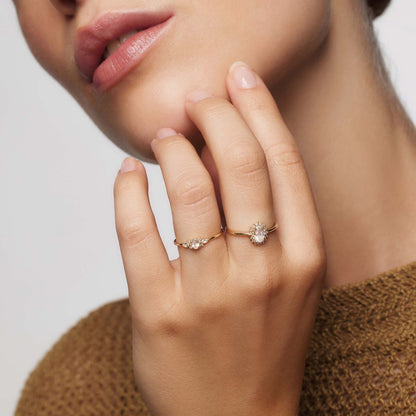 Lilac Diamond Ring | 18k Gold