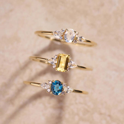 Lilac Diamond Ring | 18k Gold