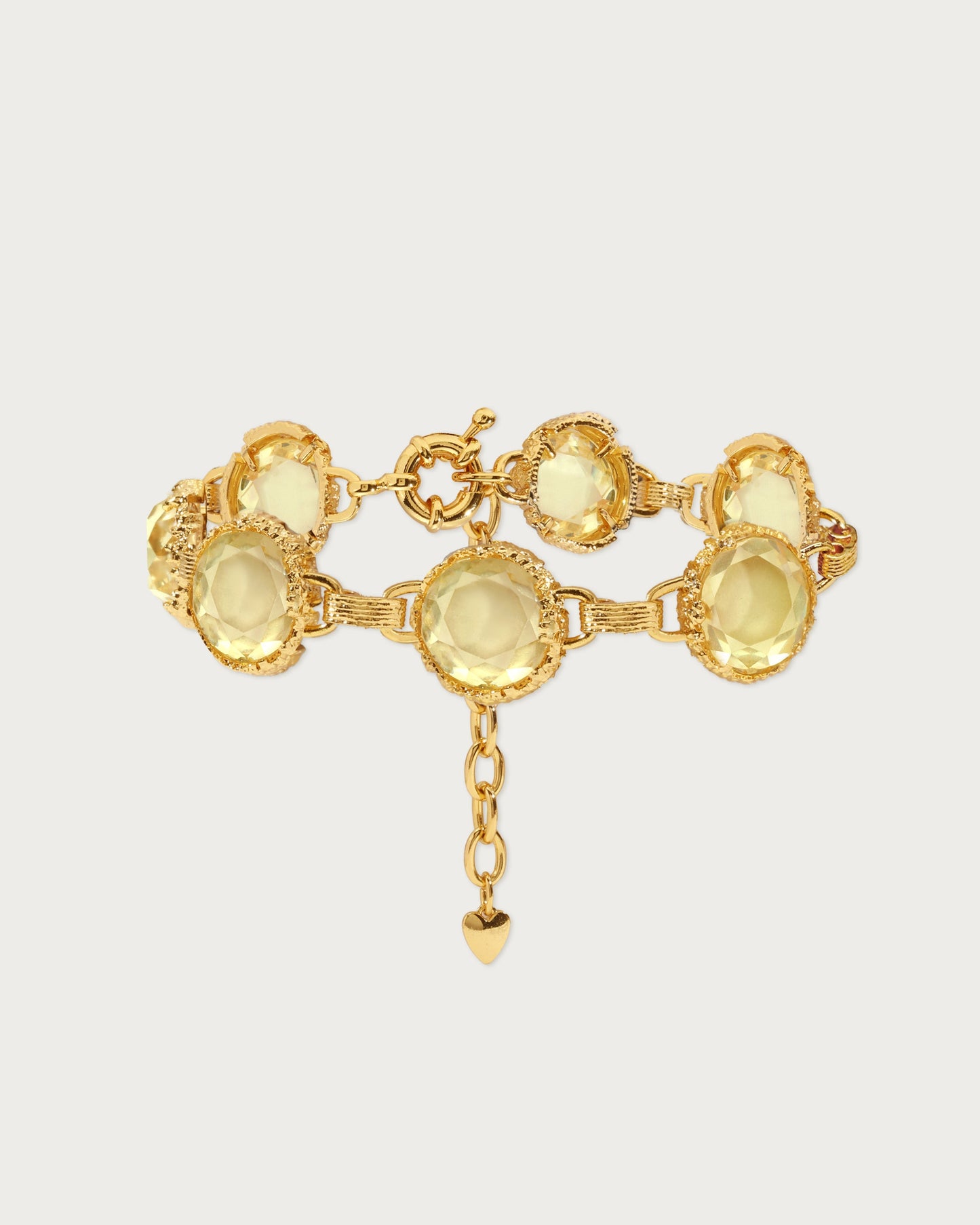 Honey Quartz Bracelet In Silver
