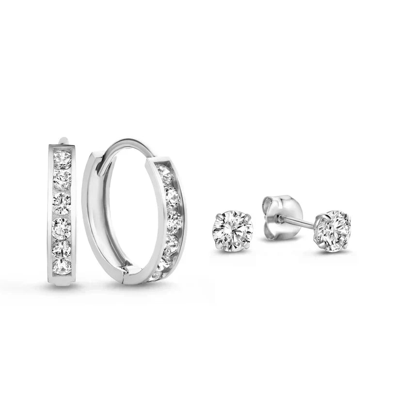 Dara Brilliant Earrings Set | 14k Gold