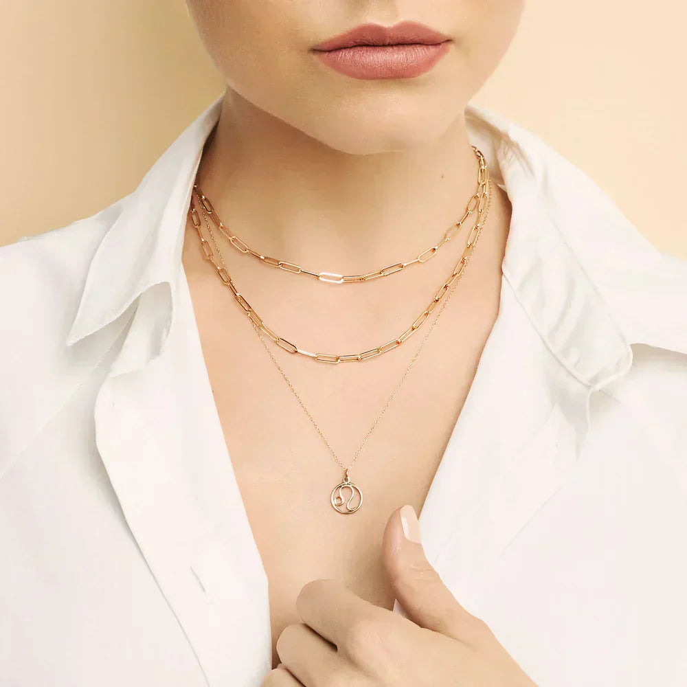 18k gold zodiac necklace