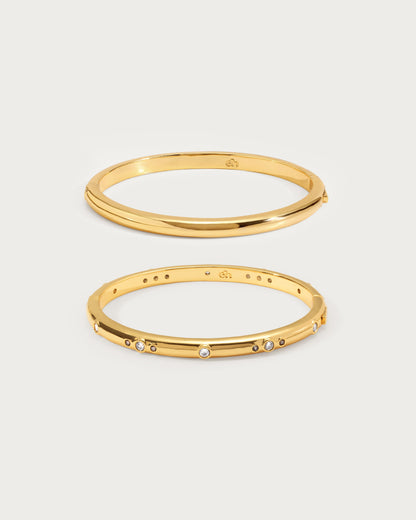 Dustlight Bangle Set in Silver