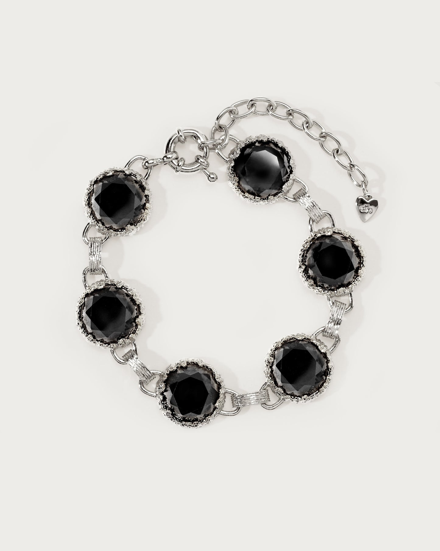Midnight Quartz Bracelet in Silver