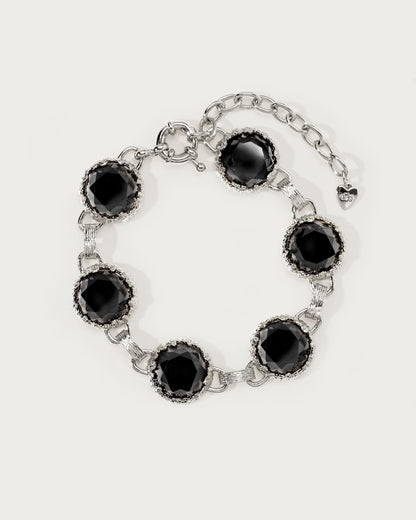 Midnight Quartz Bracelet in Silver
