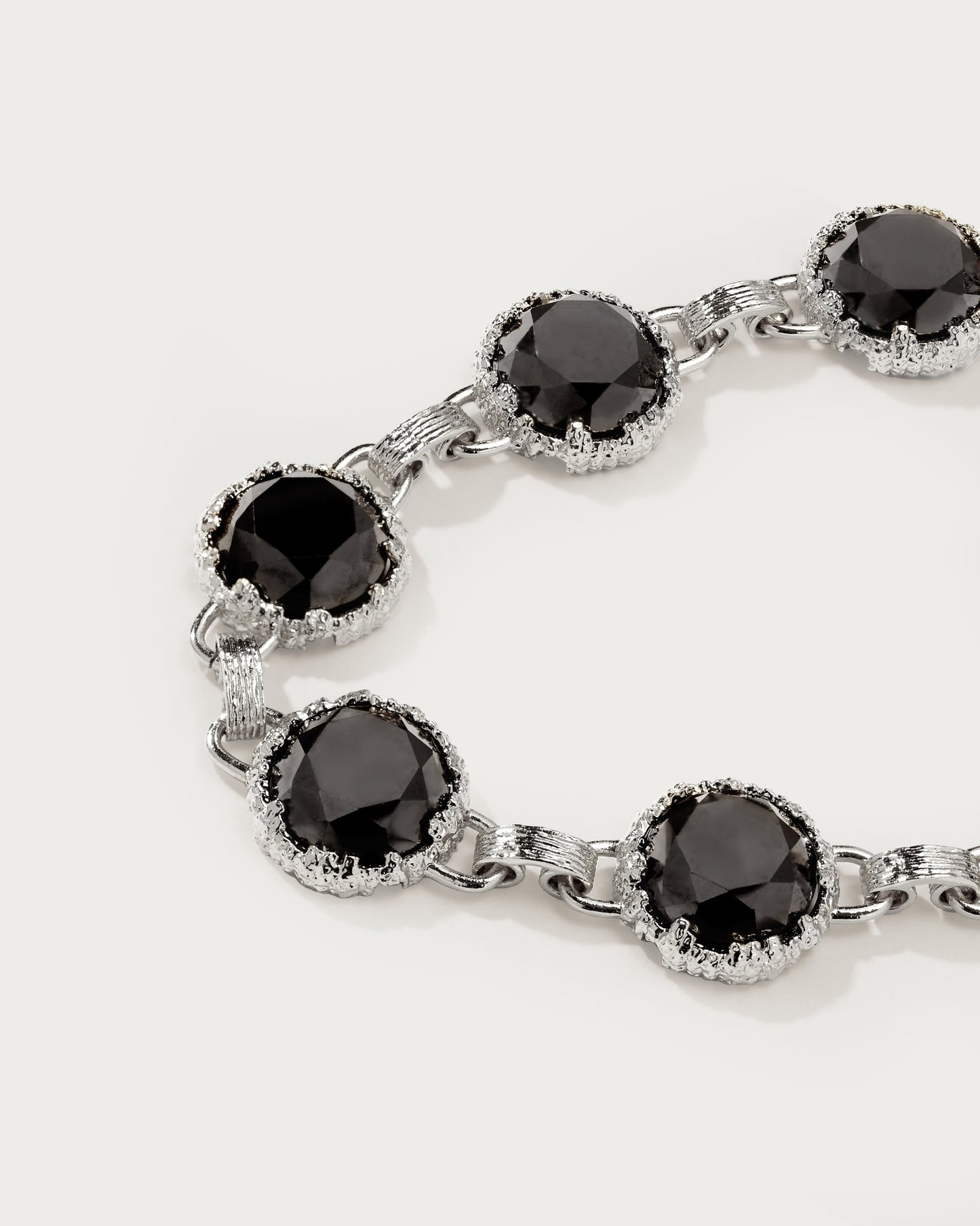 Midnight Quartz Bracelet in Silver