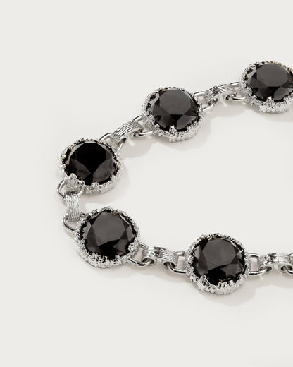 Midnight Quartz Bracelet in Silver