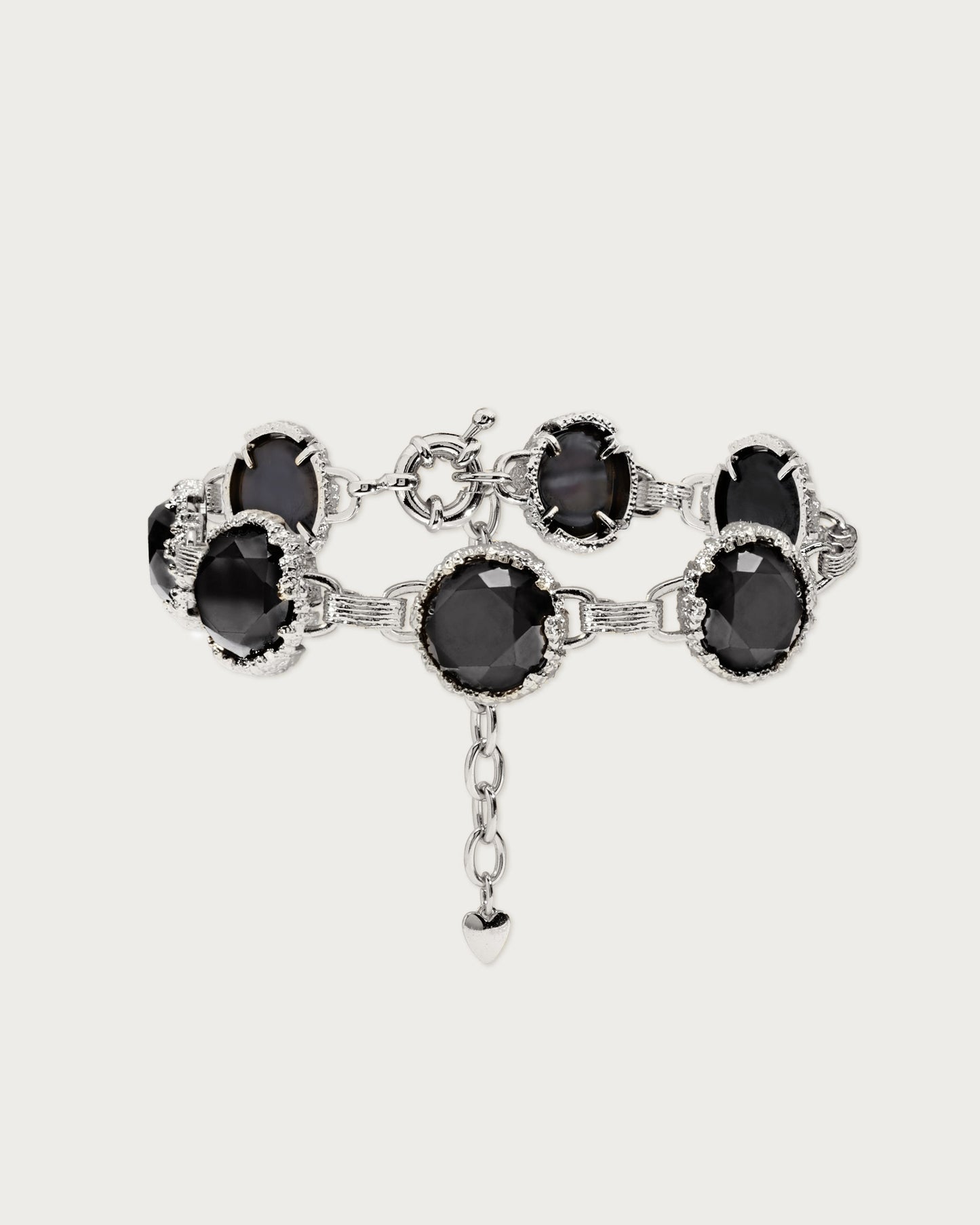 Midnight Quartz Bracelet in Silver