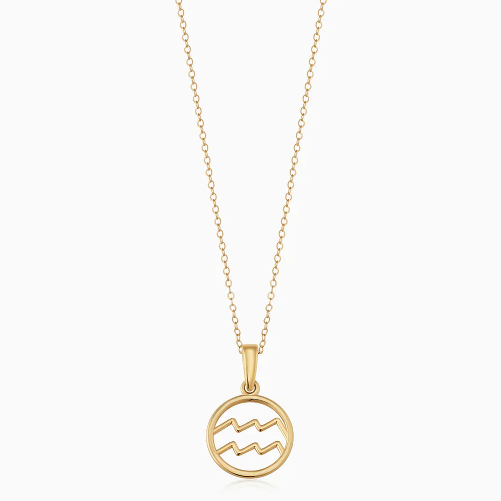 18k gold zodiac necklace