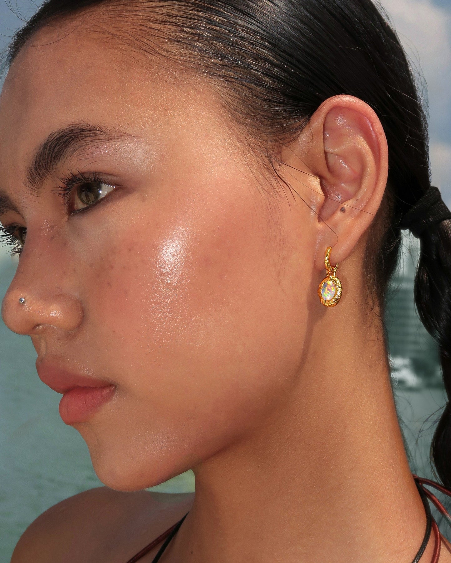 October Birthstone Earrings - Opal