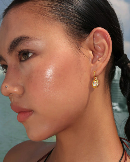 October Birthstone Earrings - Opal