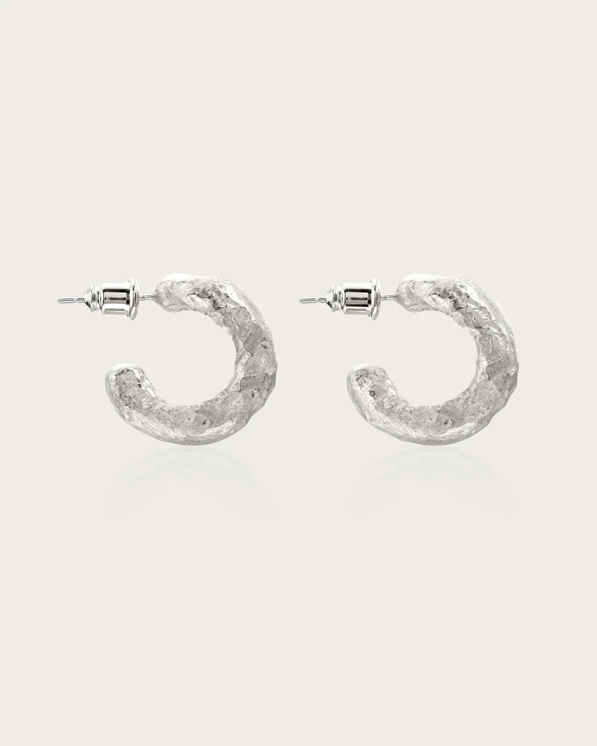Jenny Medium Hoop Earrings in Silver
