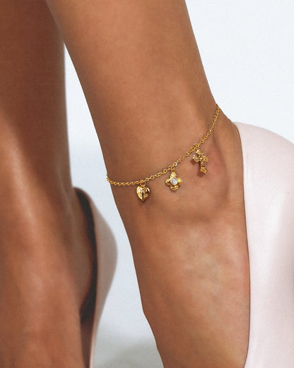 The Sentimental Anklet in Gold