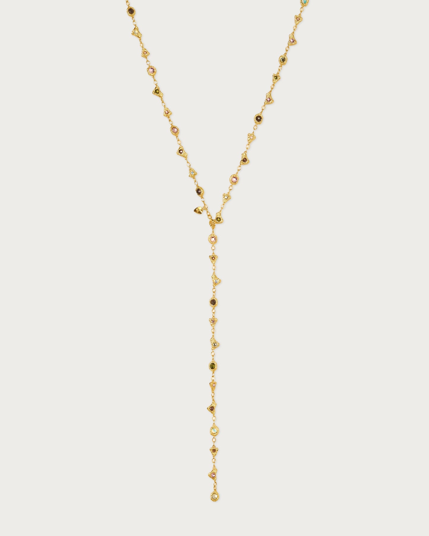 Prism Crystal Long Chain In Silver