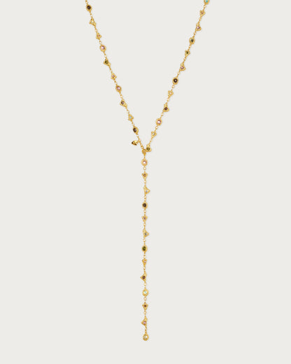 Prism Crystal Long Chain In Silver
