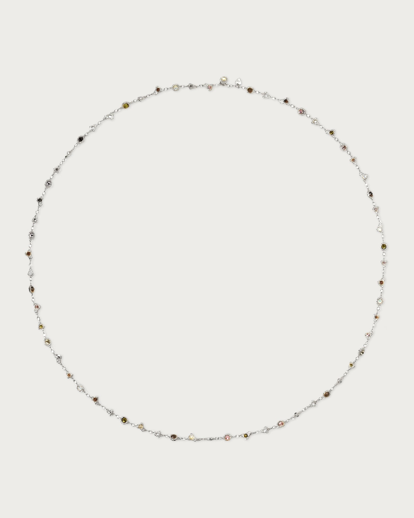 Prism Crystal Long Chain In Silver