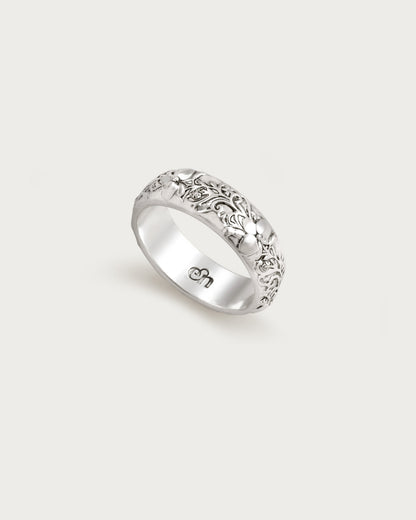 Serenade of Orchid Ring in Silver