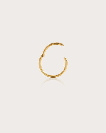 Single Mini Hoop Helix Earring in Gold