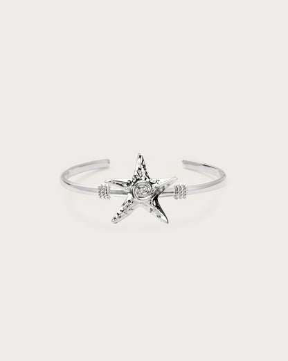 Silver Starfish Bangle