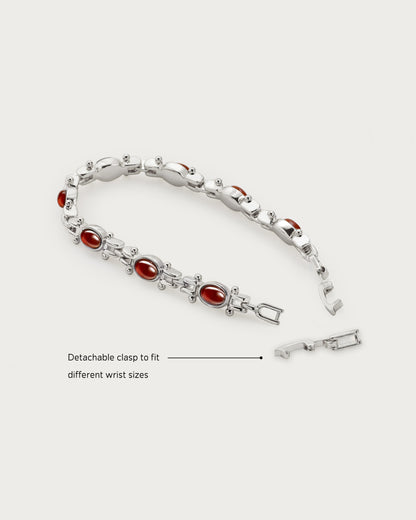 Tess's Treasure Carnelian Bracelet in Silver