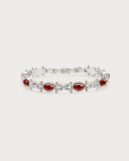 Tess's Treasure Carnelian Bracelet in Silver