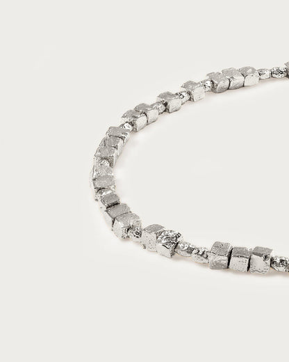 Textured Square Bracelet in Silver