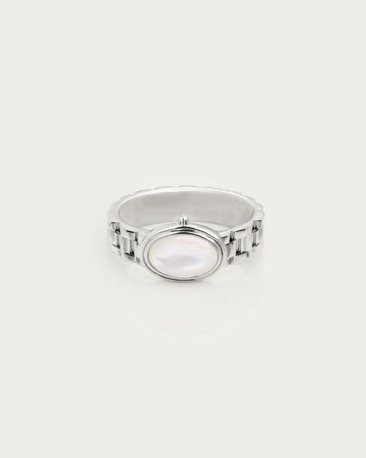 Watch Band Ring in Silver