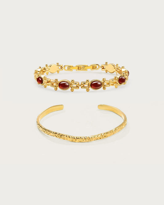 Tess's Treasure Carnelian Bracelet Set