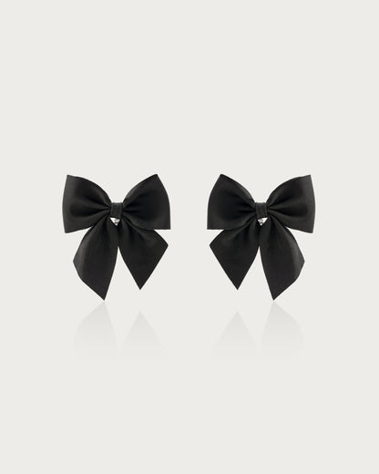 Black Bow Earrings