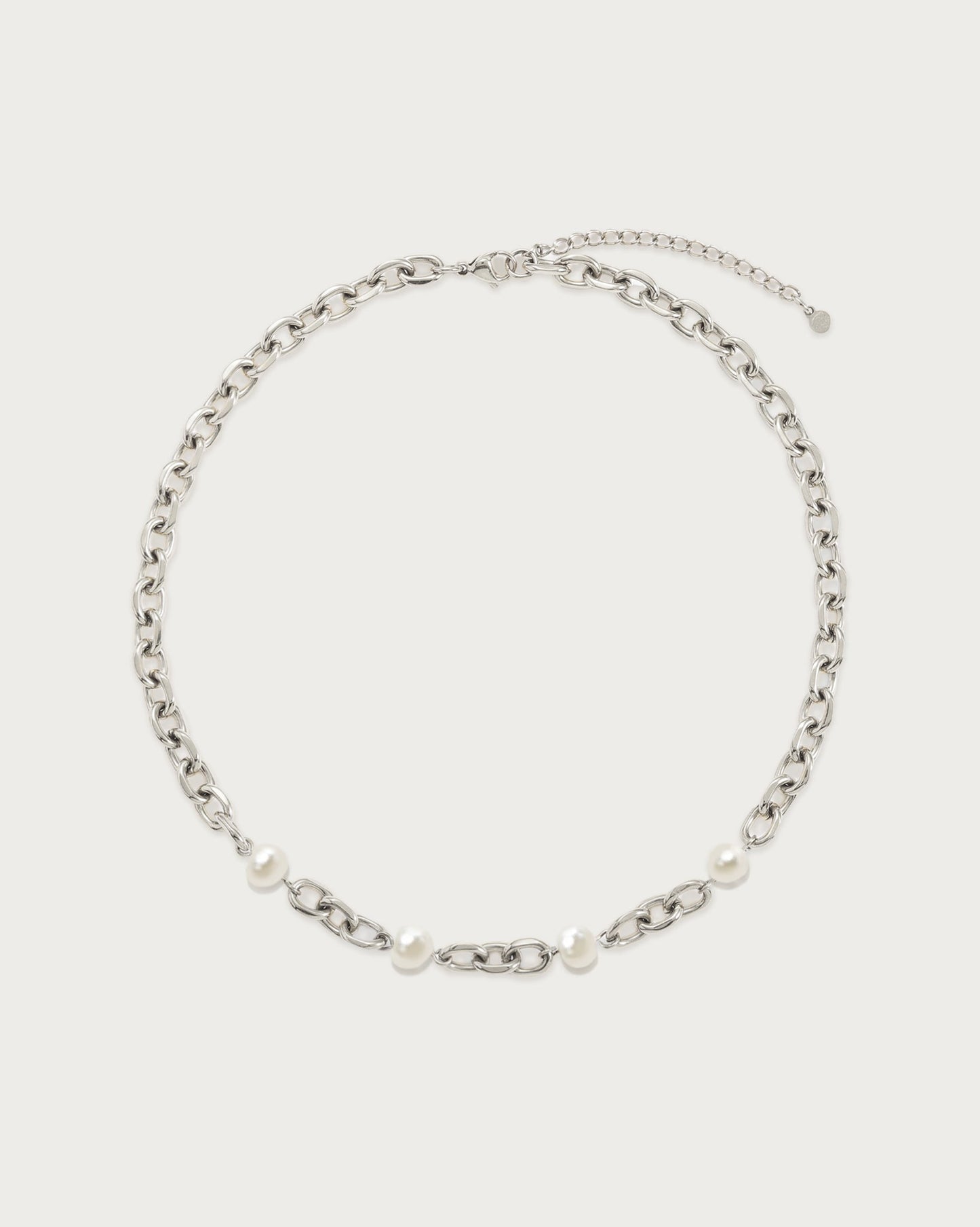 Silver Essence Pearl Necklace