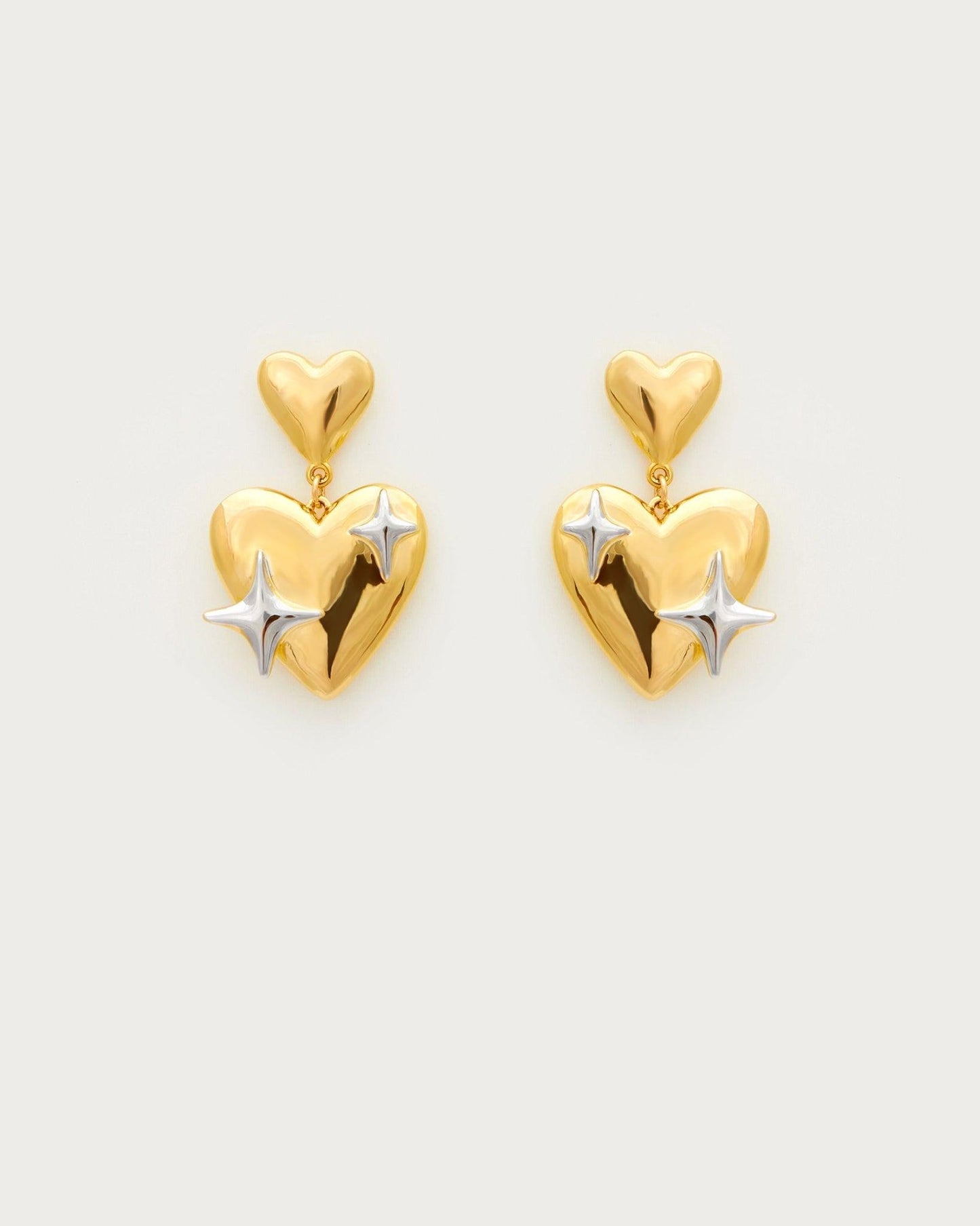 Galaxy in Heart Earrings