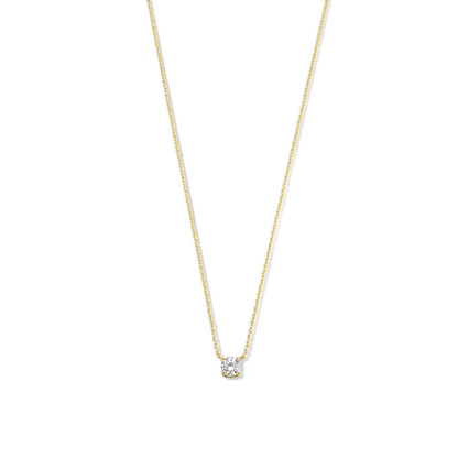 Cléa Moissanite Stone Necklace | 14k Gold