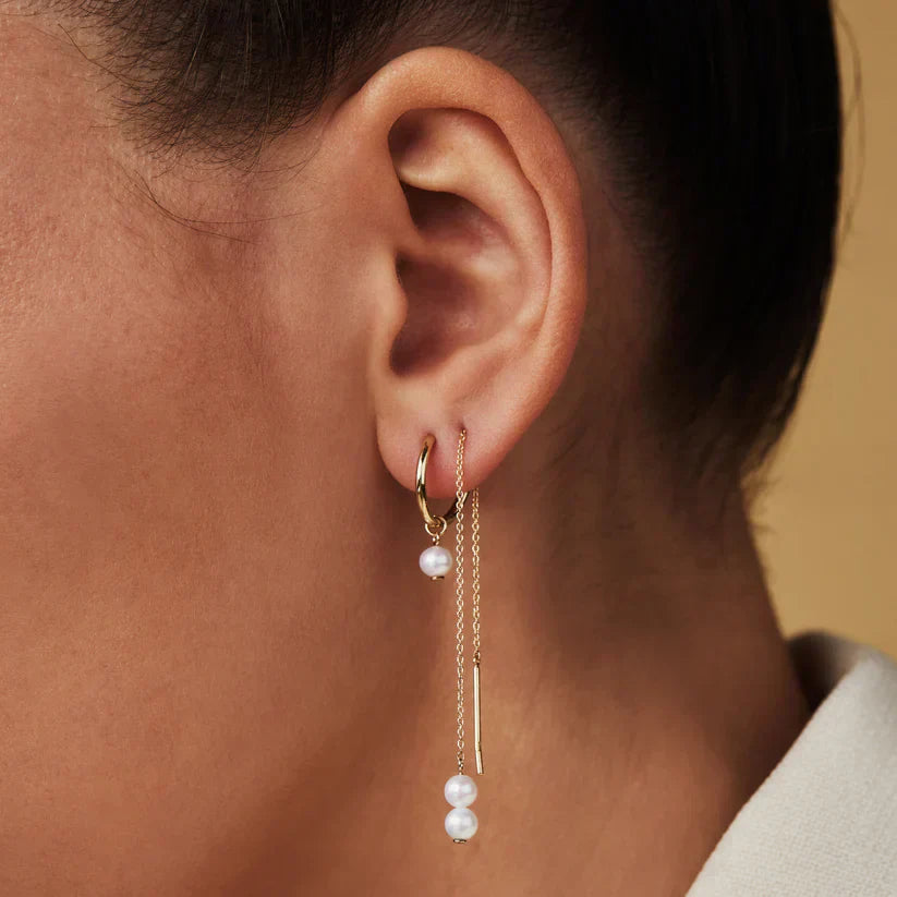 Pearl earrings | Gold 14k
