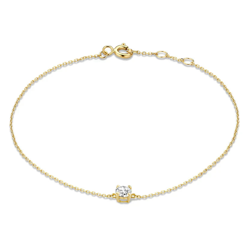 Cléa 14k gold bracelet with moissanite stones
