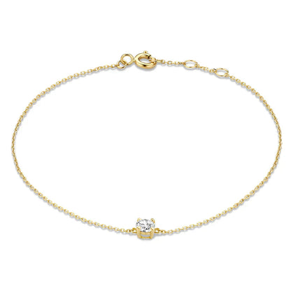 Cléa 14k gold bracelet with moissanite stones