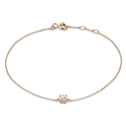 Cléa 14k gold bracelet with moissanite stones