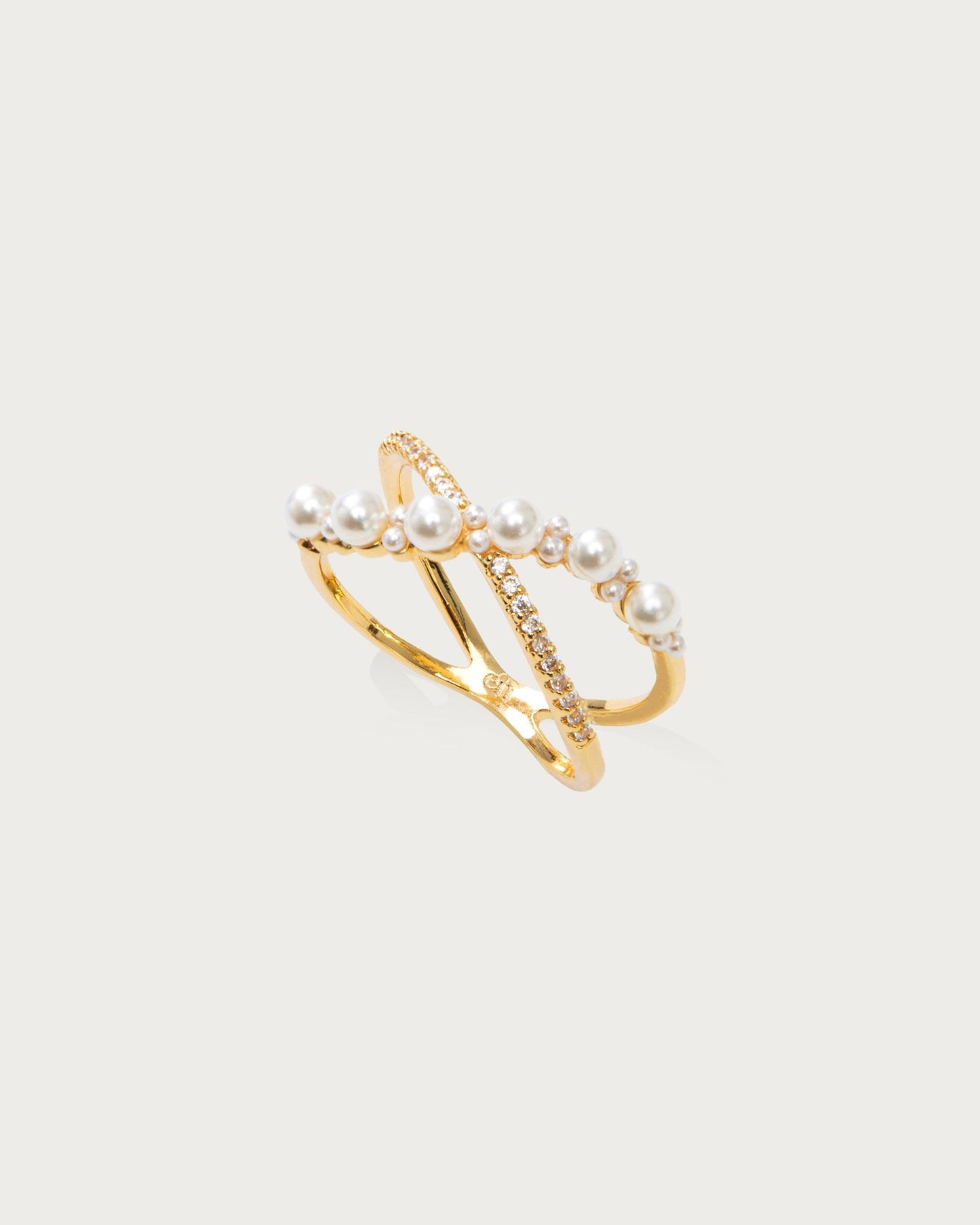 Infinity Crossover Pearl Ring