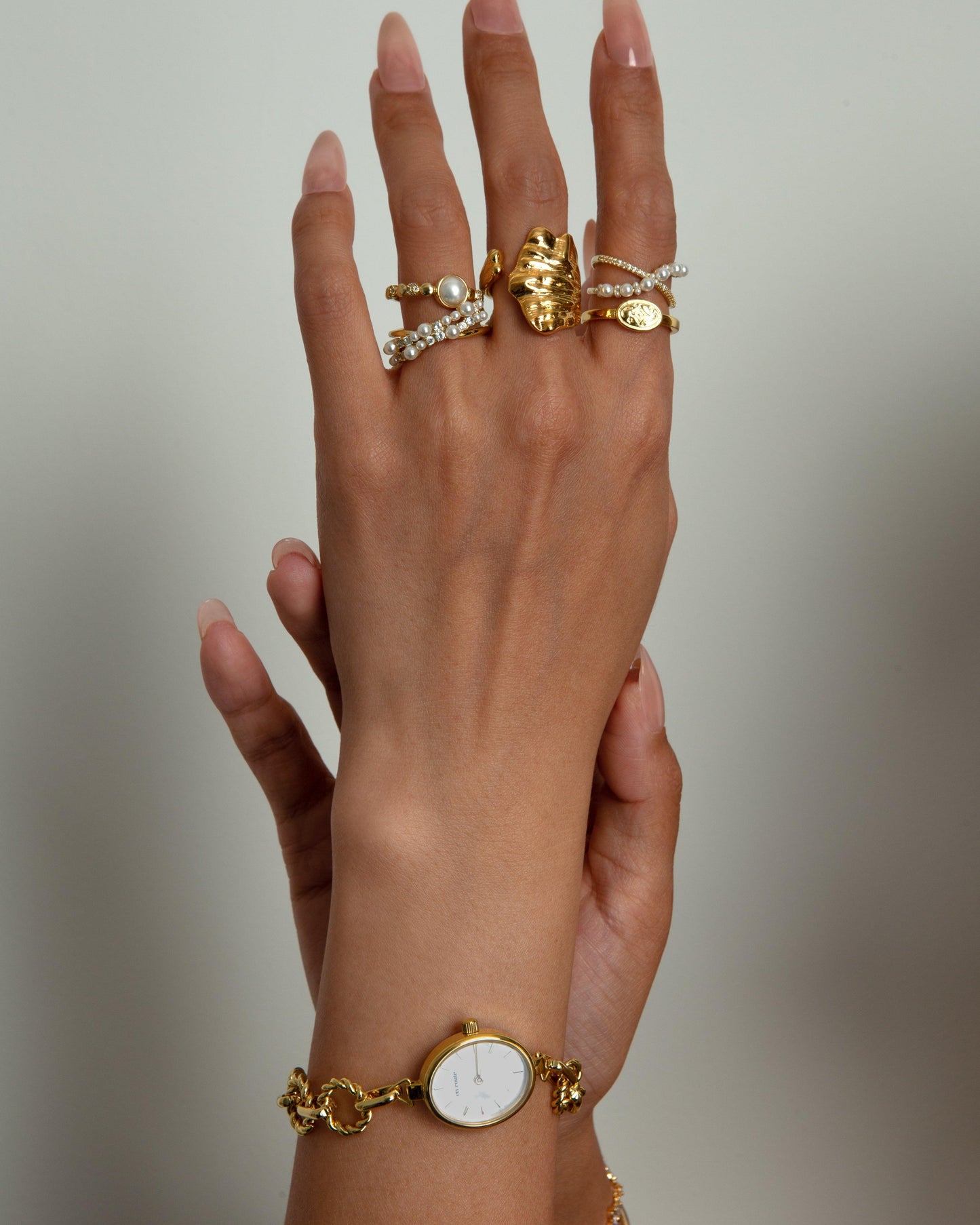 Infinity Crossover Pearl Ring