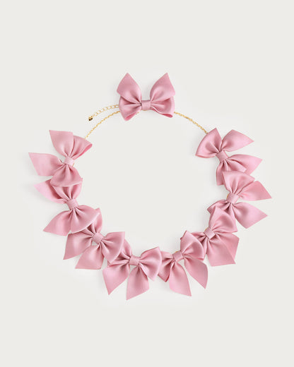 Pink Bow Necklace