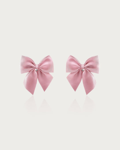 Pink Bow Earrings