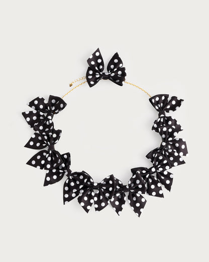 Polka Dot Bow Necklace