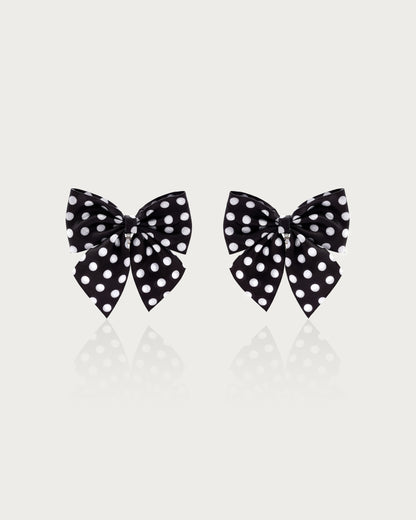 Polka Dot Bow Earrings