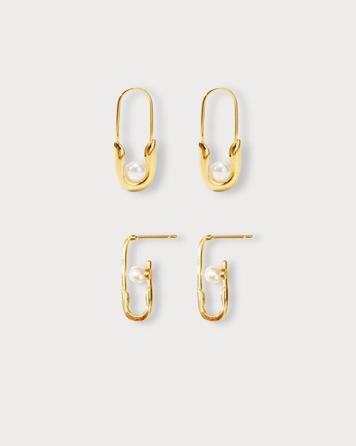 Safety Pin Earrings Set
