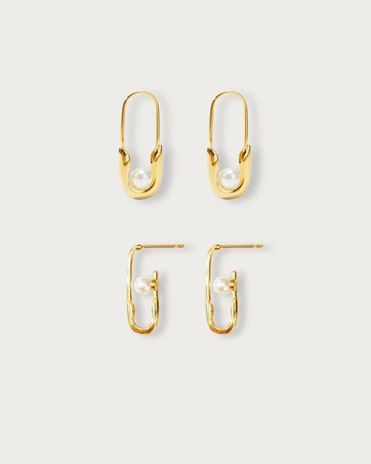 Safety Pin Earrings Set