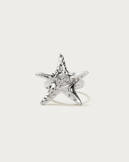 Silver Starfish Ring