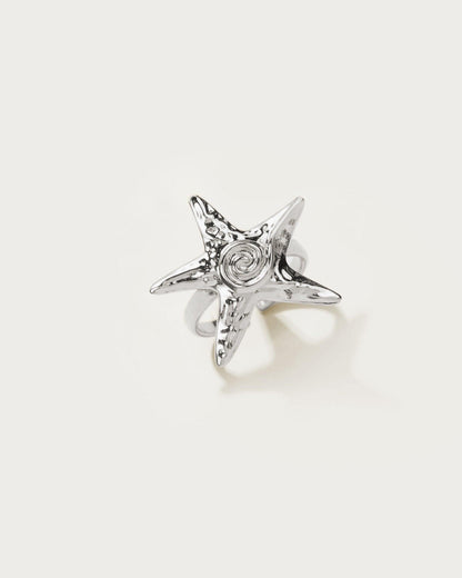 Silver Starfish Ring
