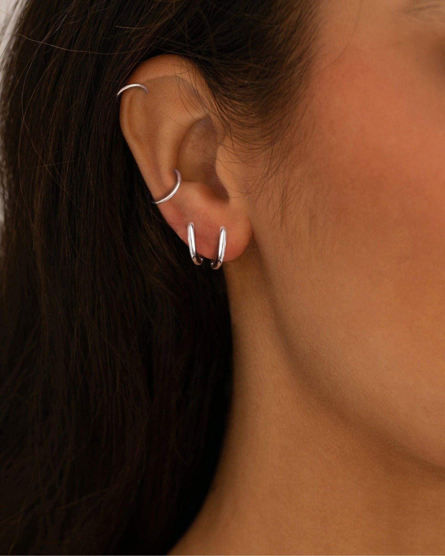 Single Mini Hoop Helix Earring