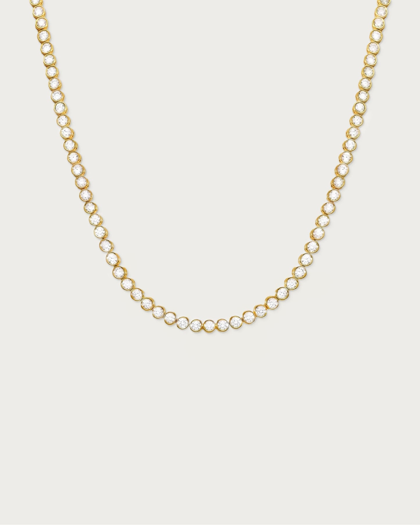 Tennis Necklace in Gold