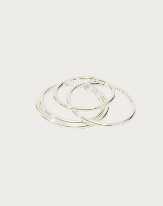 Thin Stacker Ring in Silver